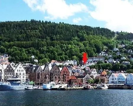 아파트 2-roms Med Spektakulaer Utsikt Og Privat Hage 베르겐