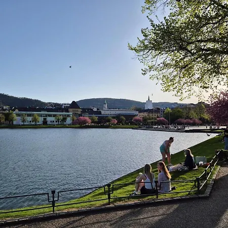 아파트 2-roms Med Spektakulaer Utsikt Og Privat Hage 베르겐